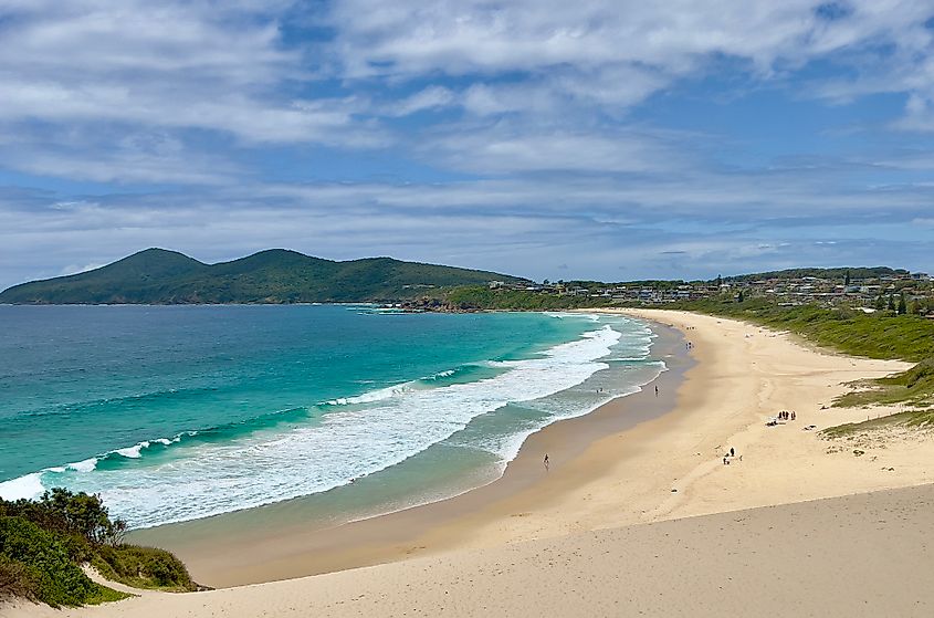 The beach at Forster, New South Wales.