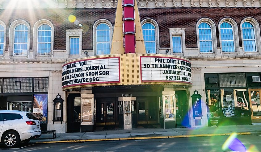 HIstoric Murphy Theater on Main Street in Wilmington, Ohio.