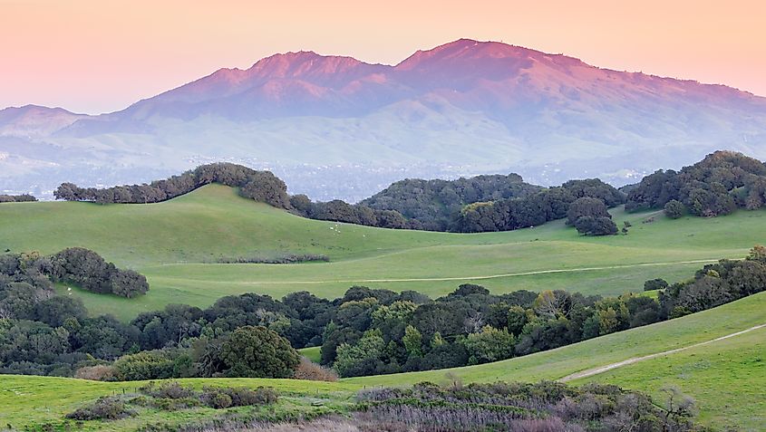 View of Mount Diablo in Diablo, California.