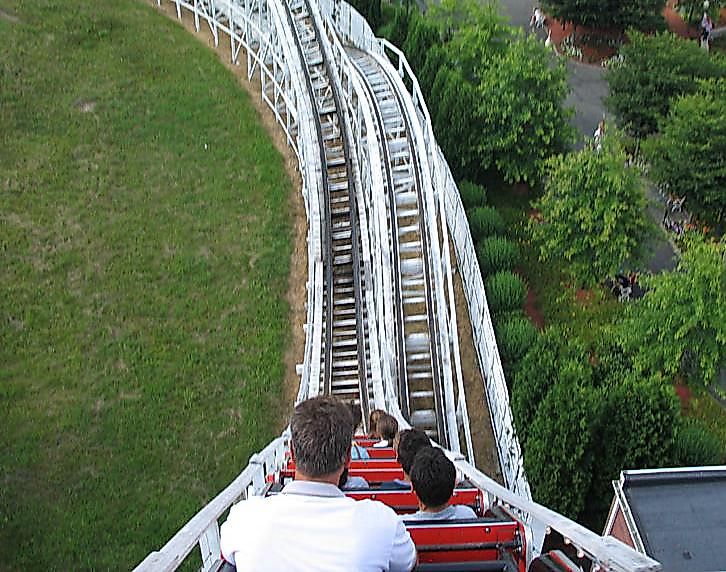 Wildcat roller coaster at Lake Compounce amusement park, Bristol, CT.