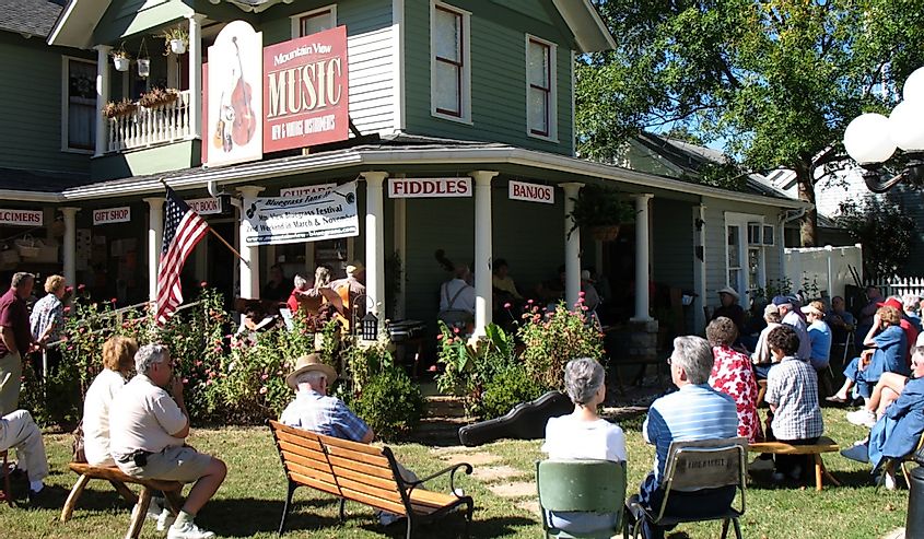 Folk Music Capital of the World, Mountain View, Arkansas. Image credit Travel Bug via Shutterstock