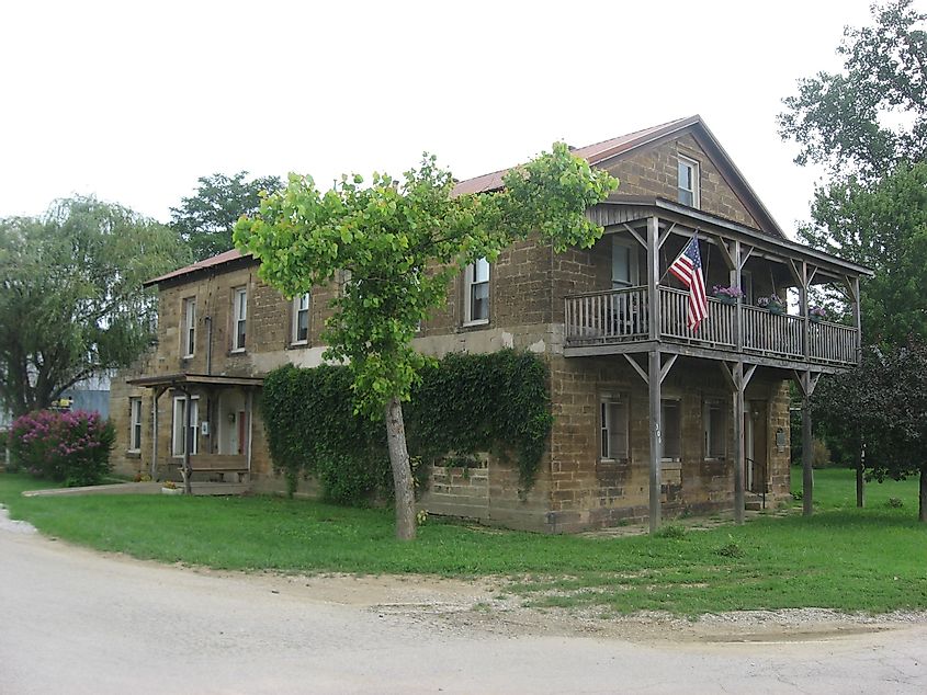 The Nester House, a historical landmark in Troy, Indiana.