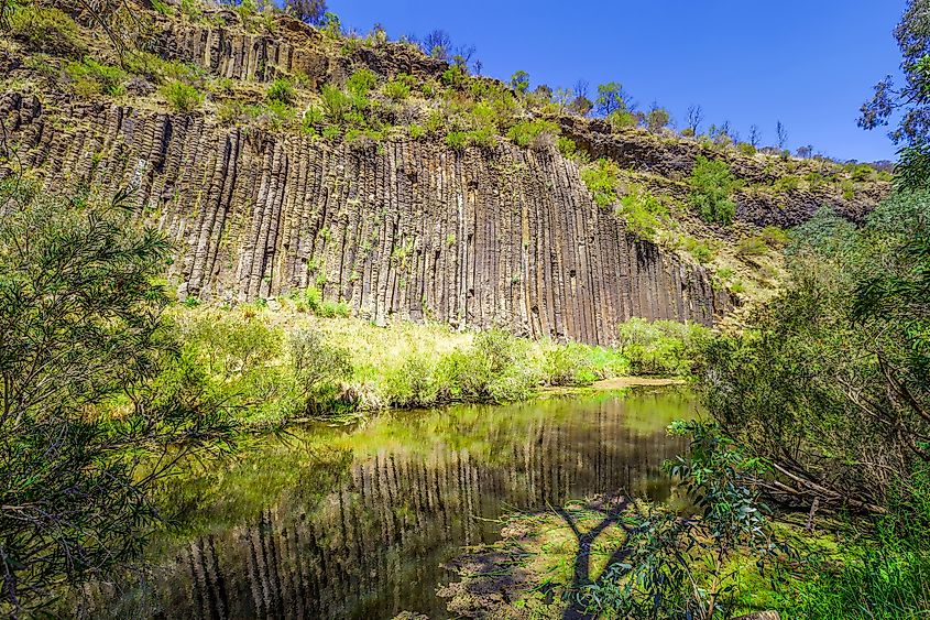 Organ pipes rock formation at national park, Australia.