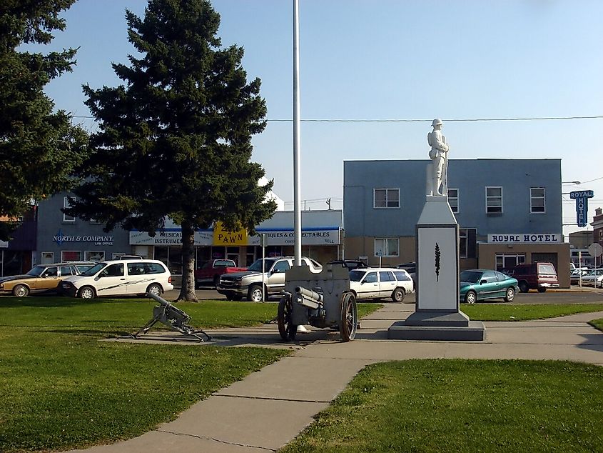 Town centre Taber, Alberta. Corner of 50 Ave. and 53 Street.