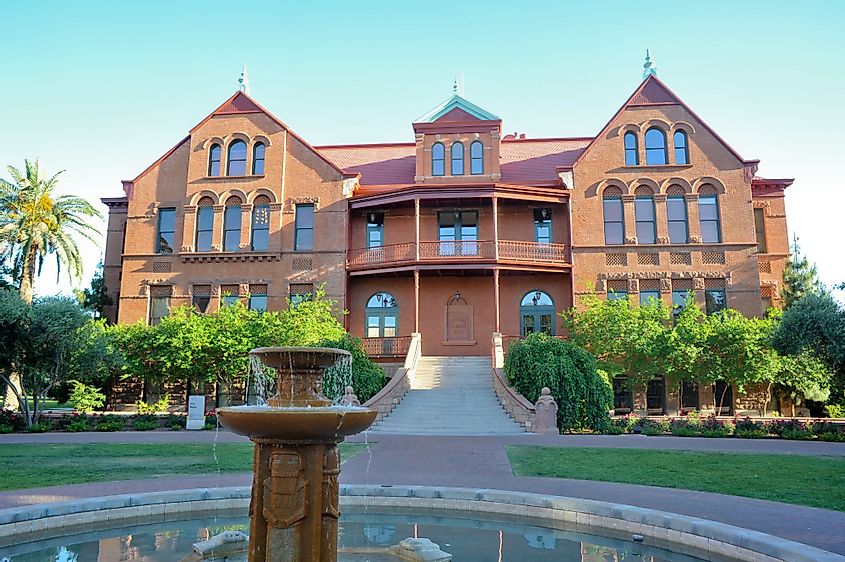 The Victorian-style Old Main on the Arizona State University Campus in Tempe, Arizona