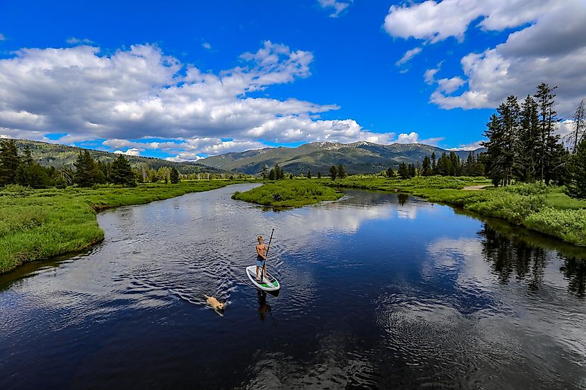 Salmon River passing through in Idaho