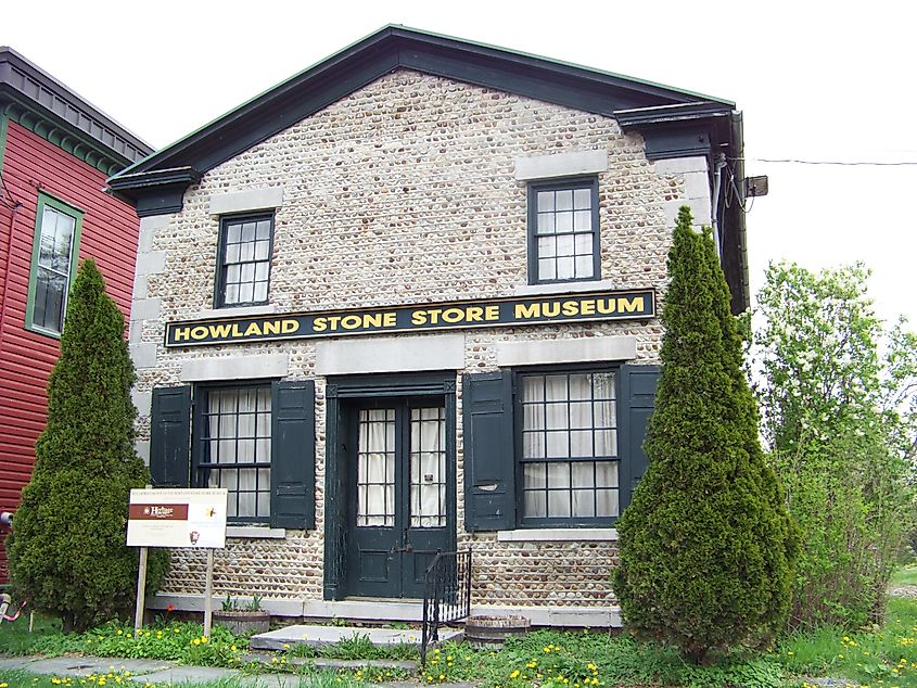 The Howland Cobblestone Store in Sherwood, New York.