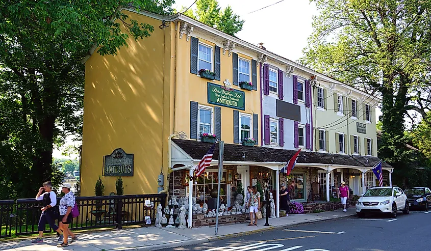 The historic town of Lambertville, New Jersey. Image credit EQRoy via Shutterstock.