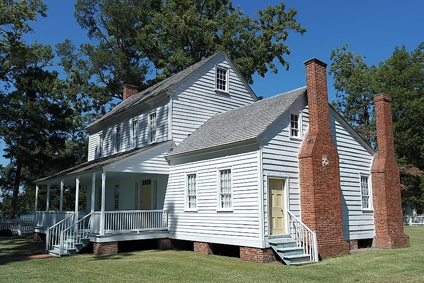 The historic Bonner House in Bath, North Carolina