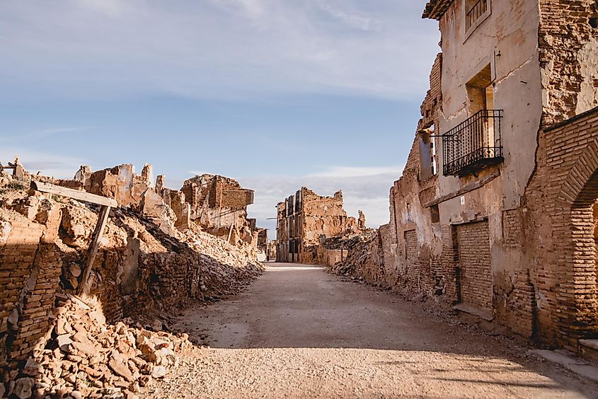 Ruins of Belchite, Spain, town in Aragon that was completely destroyed during the Spanish civil war
