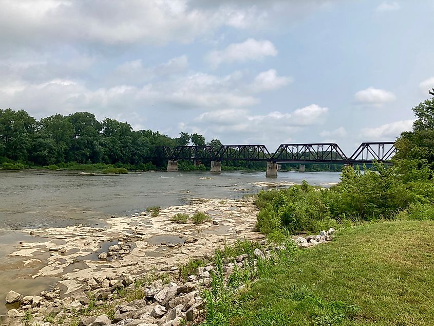 The Maumee River as seen from Grand Rapids, Ohio. 