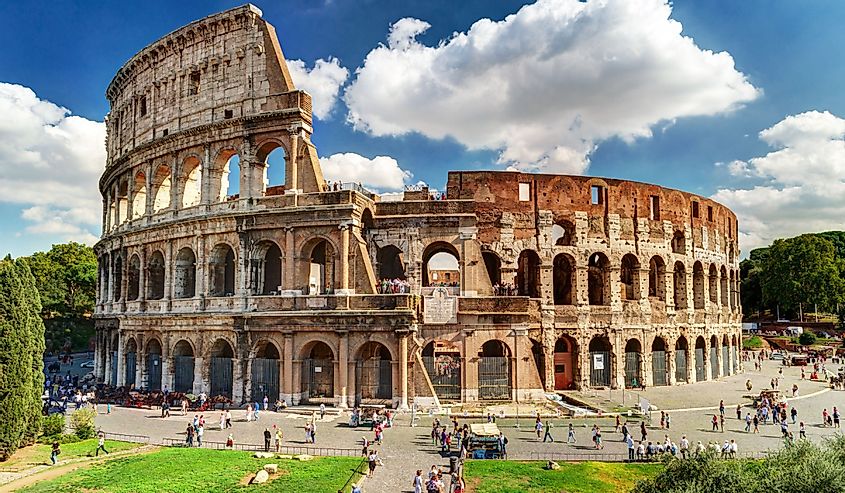 Colosseum in Rome, Italy, in summer.