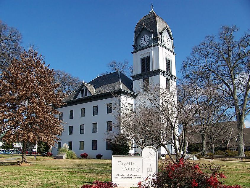 Old Fayette County Courthouse in Fayetteville, Georgia.