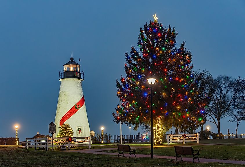 Nightfall at the Concord Point Lighthouse, Havre de Grace Maryland