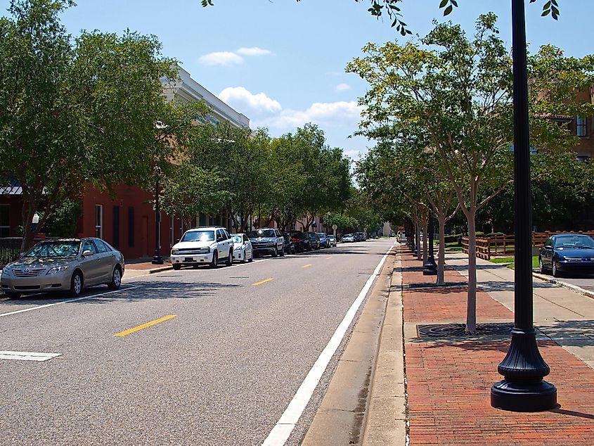 Zaragoza Street in the downtown Pensacola, Florida