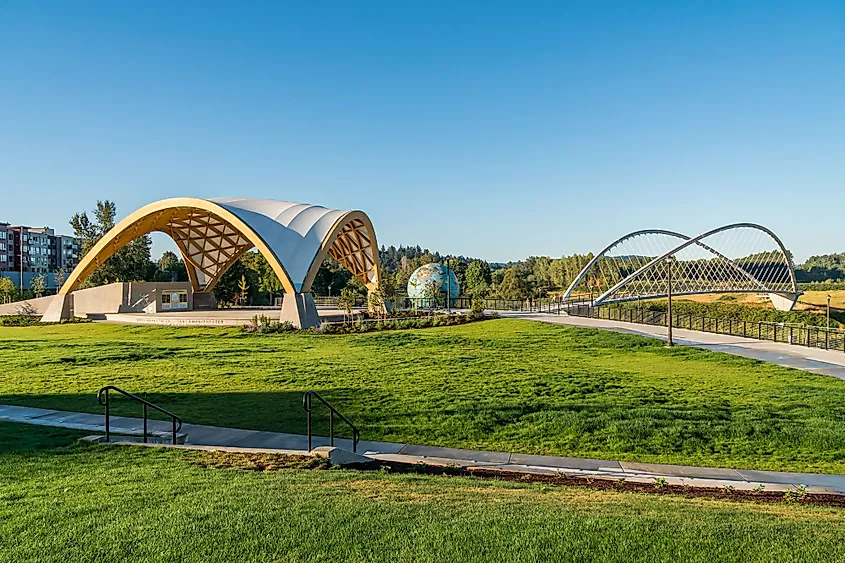 Riverfront City Park in downtown Salem, Oregon.