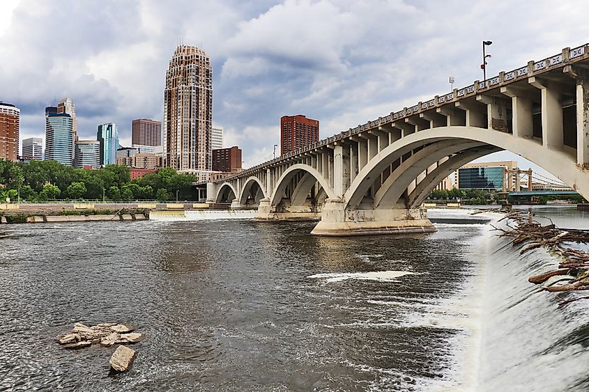St. Anthony Falls on the Mississippi River in Minneapolis
