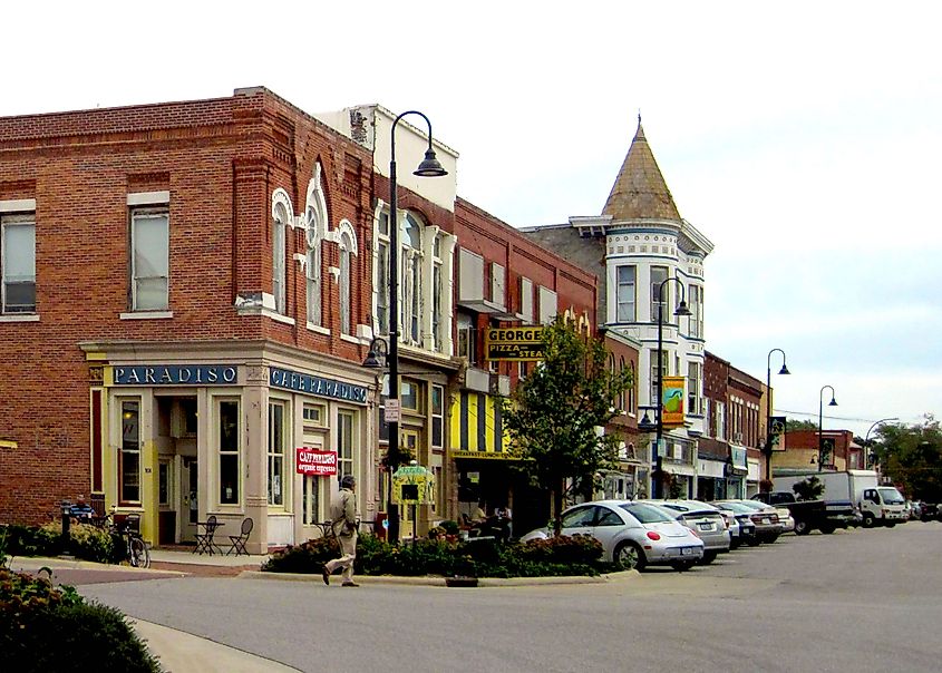 Downtown Fairfield, Iowa.