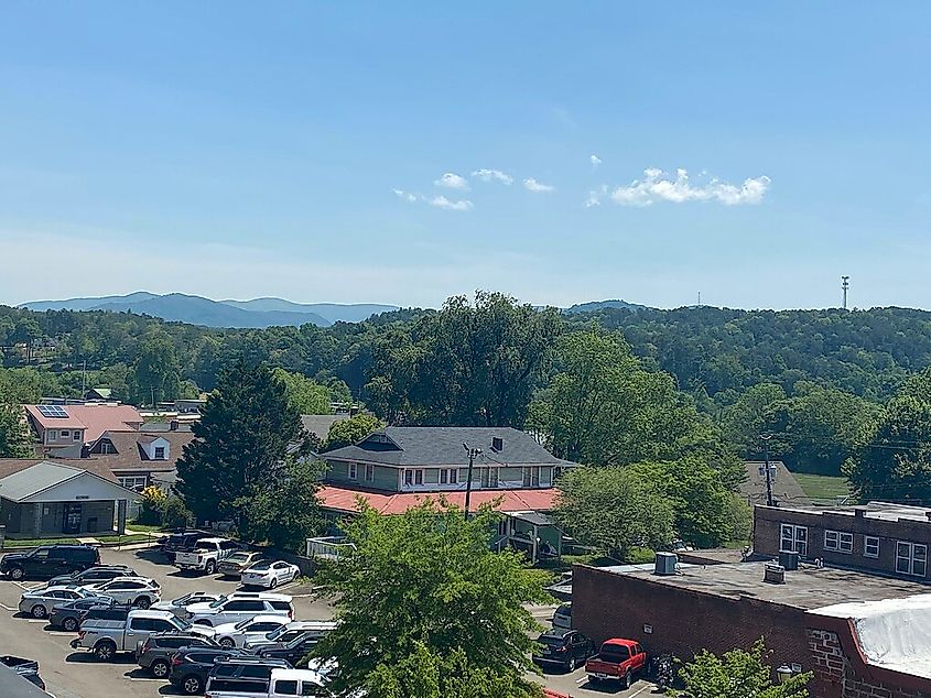 View from downtown Ellijay, GA.