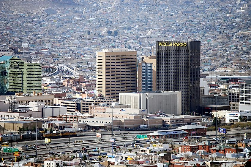Wells Fargo Plaza and other buildings in downtown El Paso, Texas