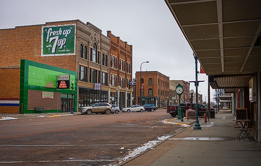 Downtown Watertown, South Dakota. 