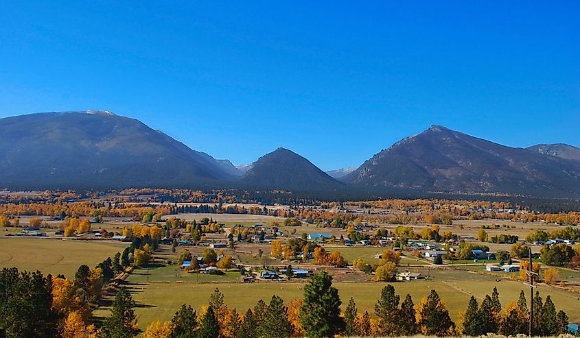 Bitterroot mountain range in Hamilton, Montana
