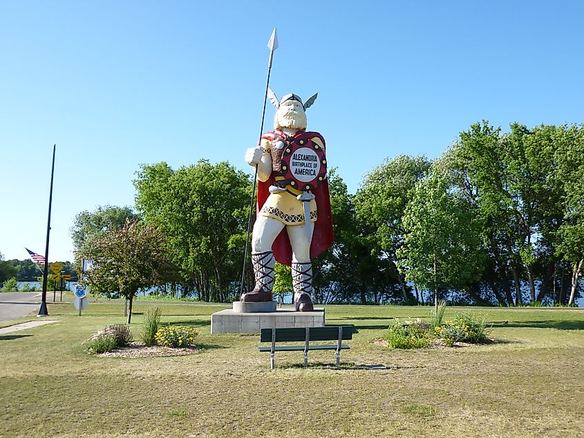 Big Ole statue in Alexandria, Minnesota.