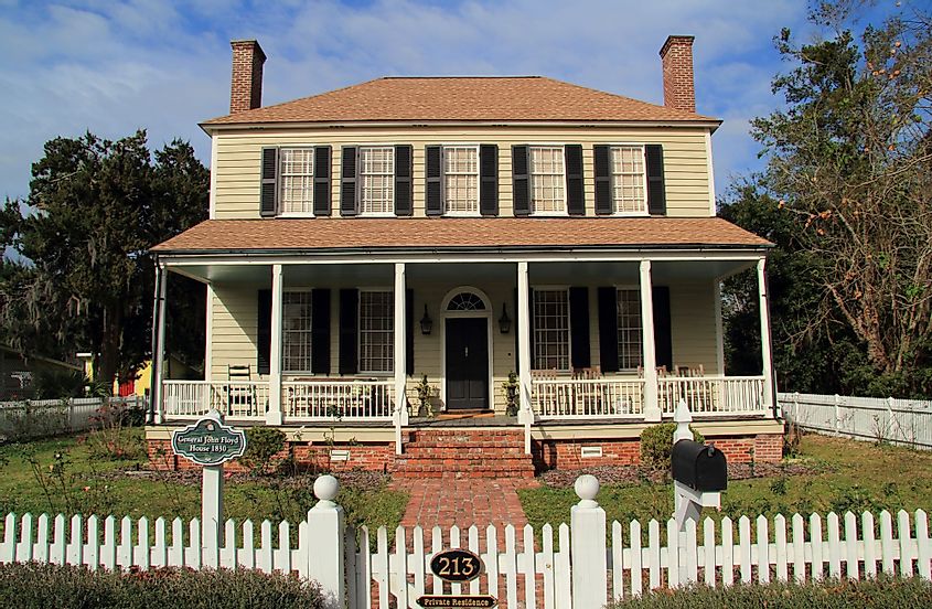 The John Floyd Home in St. Marys Historic District, Georgia
