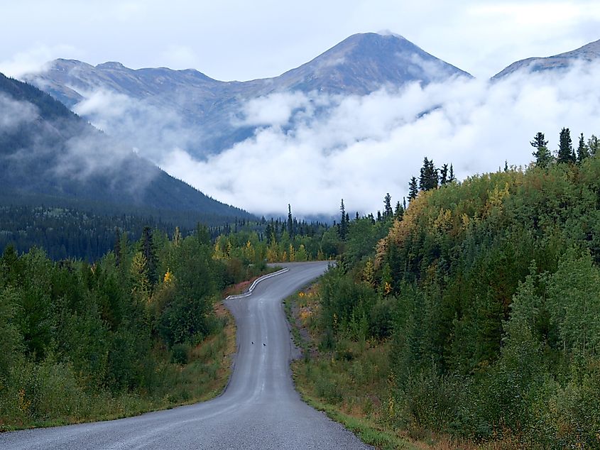 The Stewart-Cassiar Highway near Good Hope Lake.