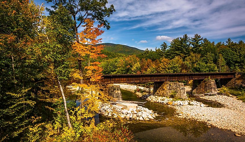 Train bridge near Bethel, Maine.