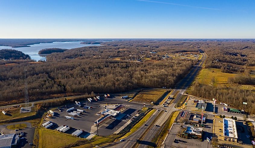 Kuttawa, Kentucky with Lake Barkley in the background.