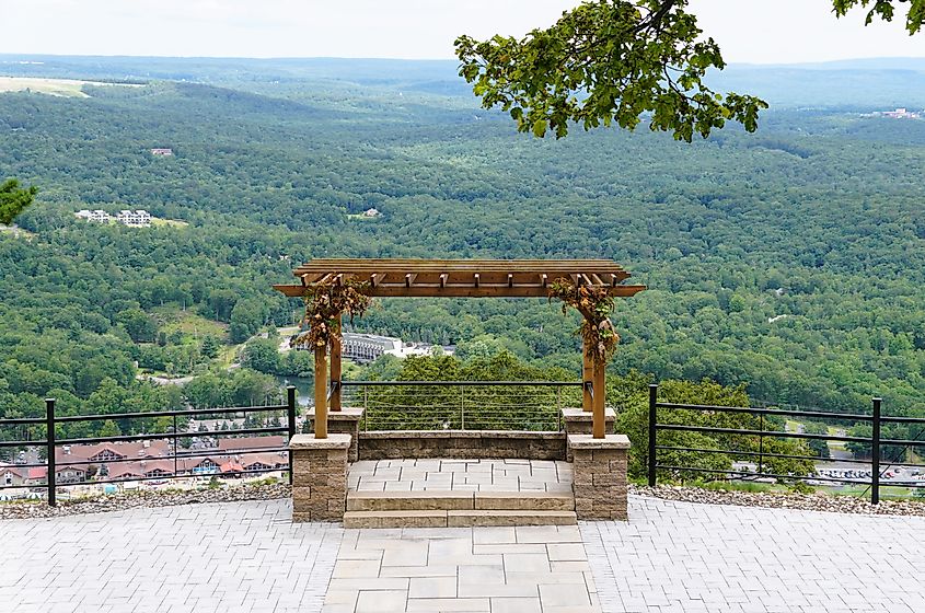 Mountain overlook near Tannersville, Pennsylvania.