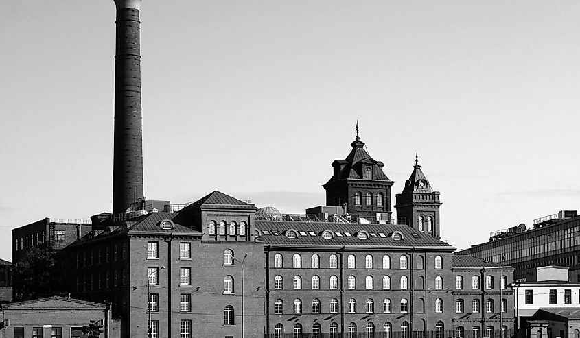 Factory buildings such as this would have been a common sight in Northern cities by the middle of the 19th century. 
