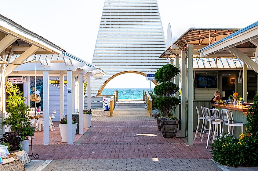 Shopping mall park in Seaside, Florida.