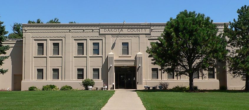 Dakota County Courthouse in Dakota City, Nebraska.