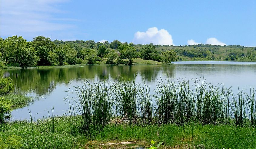 Lake Veteran on a beautiful day at Sulphur, Oklahoma.