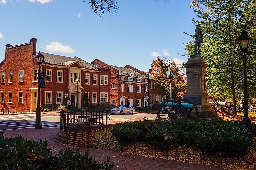 Historic Court Square in Charlottesville, Virginia