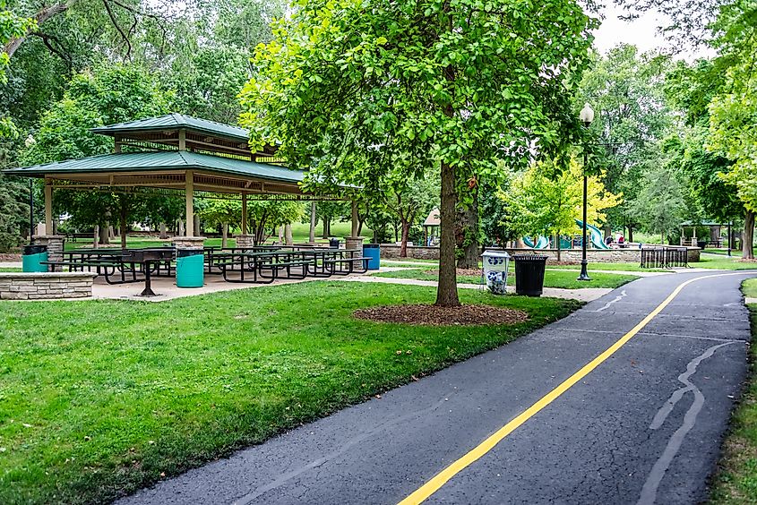 Hudson Crossing Park in the town of Oswego, Illinois.