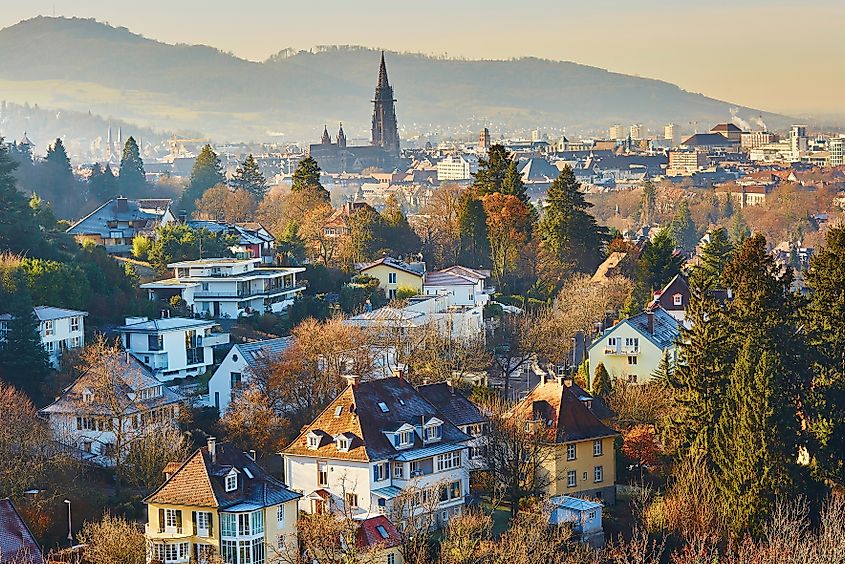 Panorama of Freiburg im Breisgau in Germany. Via Shutterstock / Ekaterina Pokrovsky.