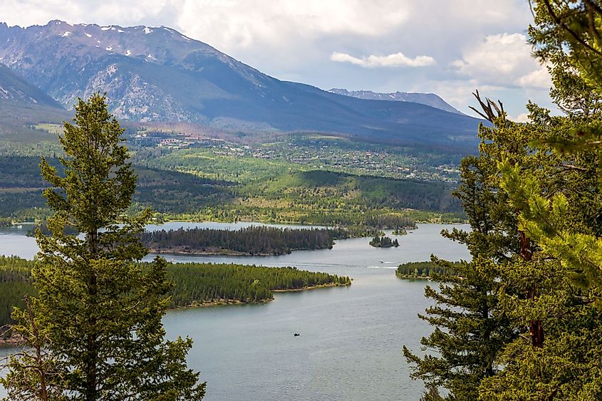 Scenic view of Dillon Reservoir from Sapphire Point Overlook