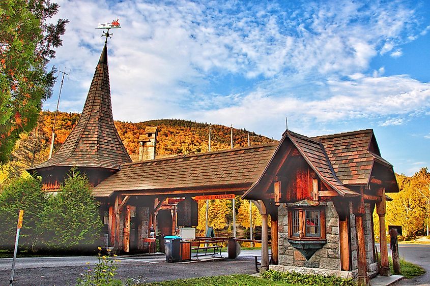 Whiteface Mountain Entrance Gate at Wilmington, New York.