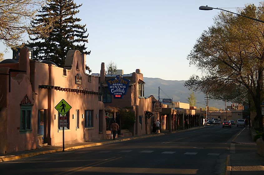 The Taos Inn in the historic area of Taos, New Mexico
