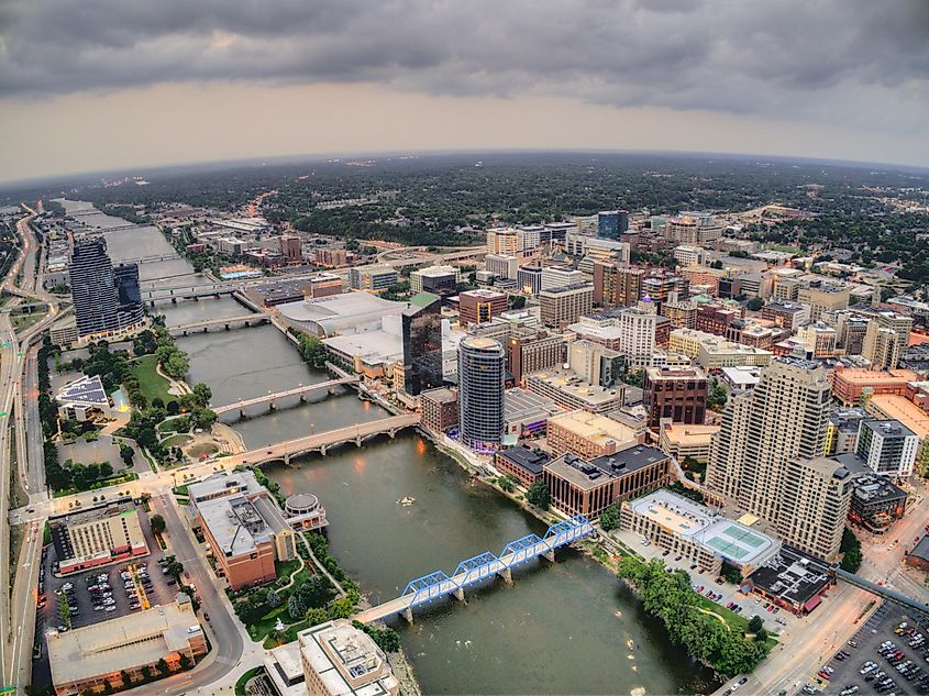 The gorgeous city of Grand Rapids, Michigan.
