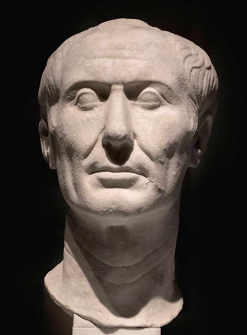 The Tusculum portrait, the only extant contemporary sculpture of Caesar.