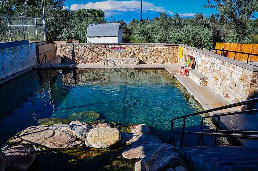 Natural hot springs in Saratoga, Wyoming