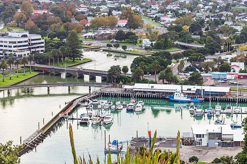 View of Gisborne, a city on the east coast of New Zealand’s North Island.