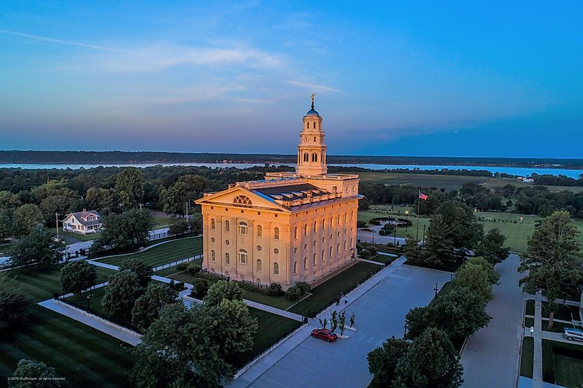 The Latter-Day Saint Temple in Nauvoo, Illinois