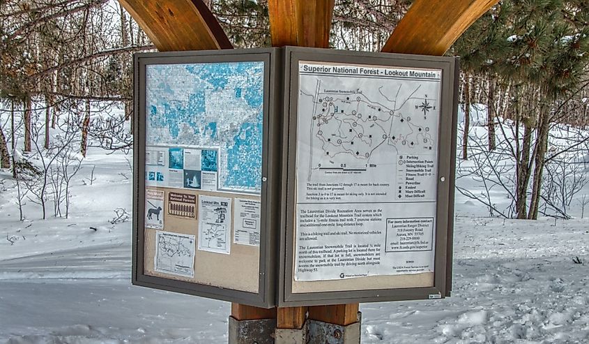 The Laurentian divide runs through the Superior National Forest in Northern Minnesota