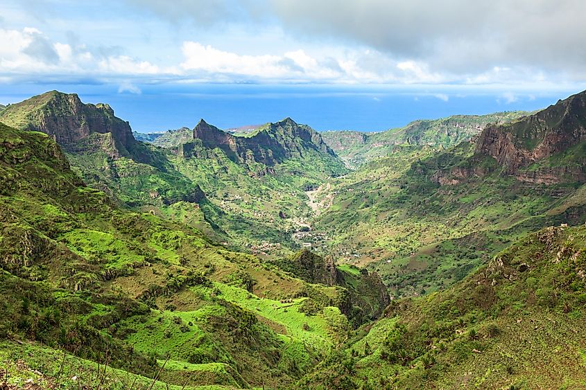 Serra Malagueta mountains in Santiago Island Cape Verde - Cabo Verde