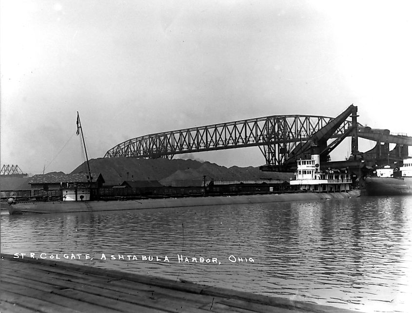 The whaleback freighter James B. Colgate, lost in Lake Erie's Black Friday Storm of October 20, 1916.